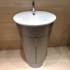 Duravit Starck 1 S1952009292 Тумба напольная 600x560xh825 мм, для раковины, с 2мя дверцами, 1 полка, цвет: stone grey satin matt фото