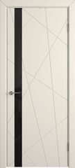 Дверь Flitta / Ivory / Black Gloss / Владимирские двери