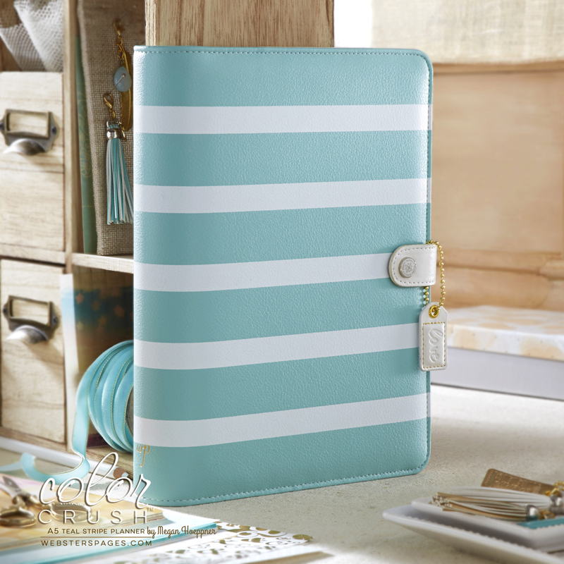 Планер A5 BINDERS ONLY: Teal White by Websters Pages. БЕЗ внутреннего наполнения