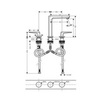 Hansgrohe Metropol 32515000 Смеситель для раковины двухвентильный на 3 отверстия с донным клапаном