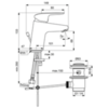 Ideal Standard Ceraflex B1707AA Смеситель для раковины однорычажный с донным клапаном