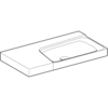 Geberit Xeno2 500.536.01.1 Раковина с полкой, 90x48см, Отверстие под смеситель=Без, Перелив=Без, Полочное пространство=Левая, Белый / Специальное керамическое покрытие KeraTect