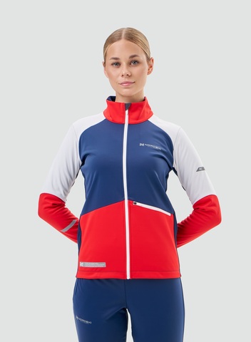 Женская тренировочная лыжная куртка Nordski Pro 2.0 white-red-blue