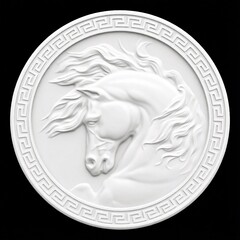 Силиконовый молд № 0327 медальон Голова коня
