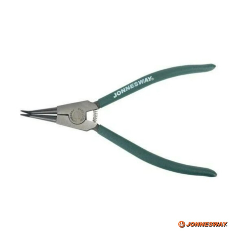 Jonnesway AG010012 Щипцы загнутые 90° для стопорных колец с ПВХ рукоятками, разжим, 220 мм, 32-80 мм 48660