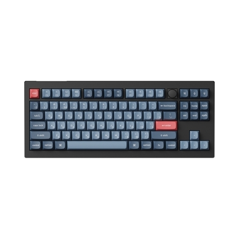 Клавиатура Keychron V3 Max ,87 клавиш (80%), Carbon Black, Gateron Jupiter Banana, механическая, 3 типа, RUS