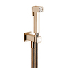 Gessi Rettangolo 20021#727 Гигиенический душ с держателем, подводом воды и шлангом 1250 мм., цвет Brushed Brass PVD
