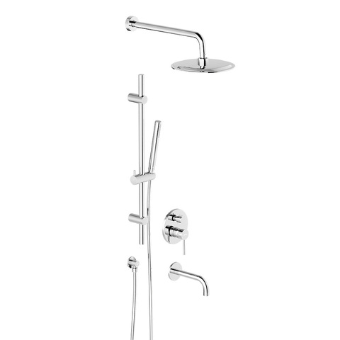 Damixa 936540000 Scandinavian Pure встраиваемая душевая система с ванно-душевым смесителем, изливом и штанг