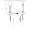 Gessi Rettangolo 20021#727 Гигиенический душ с держателем, подводом воды и шлангом 1250 мм., цвет Brushed Brass PVD