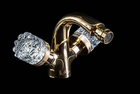Boheme Crystal 296-CRST Смеситель для биде, цвет: золото