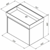 Aquanet Nova Lite 245242 Тумба с раковиной, цвет: дуб рошелье