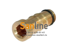 Заглушка для опрессовки труб 25х3,5 Многоразовая Латунь Sanline Арт.39425