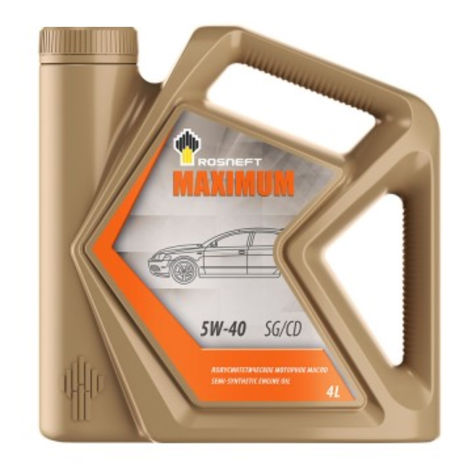 Моторное масло Rosneft Maximum 5W40 полусинтетическое 4л