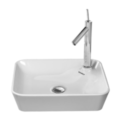 Duravit Starck 1 2322460000 Раковина, с 1 отв. на подиуме для смесителя, шлифованный вариант, без перелива, 460x460мм, цвет: Белый фото