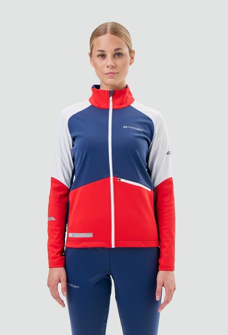 Женская тренировочная лыжная куртка Nordski Pro 2.0 white-red-blue