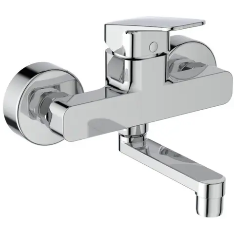 Ideal Standard Ceraplan BD241AA Настенный смеситель для раковины с трубчатым поворотным изливом 110 мм