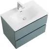 BelBagno KRAFT 39-700/390-2C-SO-AO База под раковину подвесная с фрезерованными ручками по всей длине фасада с 2 выкатн. ящ., Голубой Мат.,700x395x500