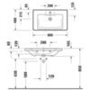 Duravit D-Neo 2367800000 Раковина накладная 800х480 мм, с переливом, с 1 отв. под смеситель, цвет: белый