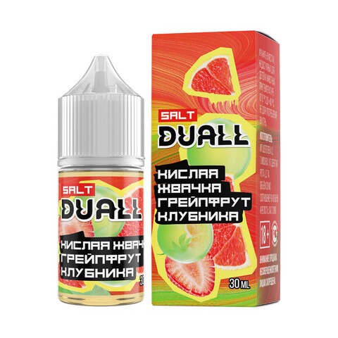Жидкость DUALL Salt 2% Light 30 ml - Кислая жвачка Грейпфрут Клубника