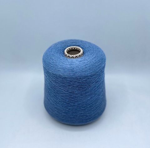 Бобинная пряжа (пр.Италия), 1500м/100 гр. 80%шерсть, 20%полиамид, цвет-Светлый деним, меланж,арт-31796