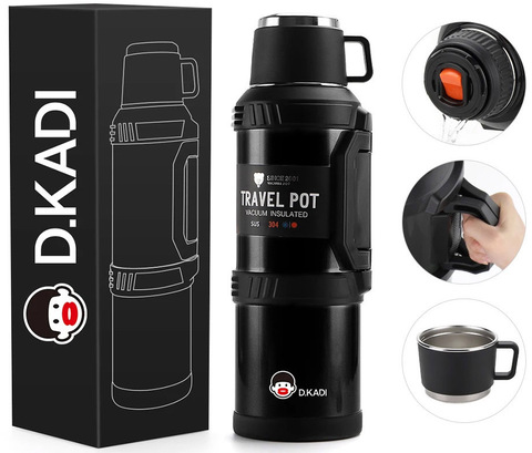 Картинка термос Dkadi KD9001-3.6 Black - 9