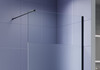 Aquatek AQ.WI.120.3BL AQ.WI.120.3BL Душевая перегородка Walk in с держателем 1200x2000 профиль черный, стекло прозрачное с матовой полосой 8мм