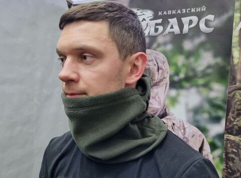 Флисовая балаклава - олива