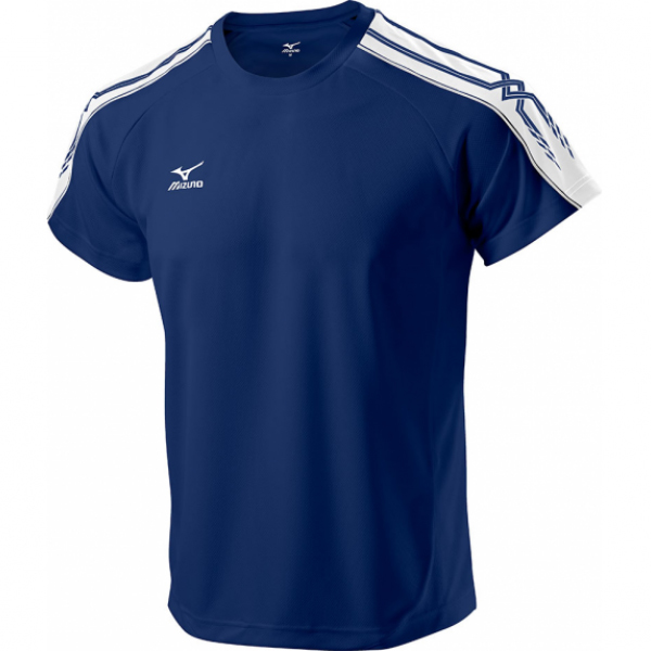 MIZUNO TEAM RUNNING TEE мужская футболка для бега темно-синяя - 2
