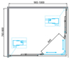 BelBagno Due DUE-AH-2-100/80-C-CR Душевой уголок, 100x80, цвет: хром