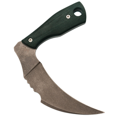 Фото Нож Barmaley Knives Грим, сталь AUS-10Co, рукоять Микарта, зеленый