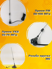 АНТЕННА АВТОМОБИЛЬНАЯ ВРЕЗНАЯ ТРИАДА ВА-58-04