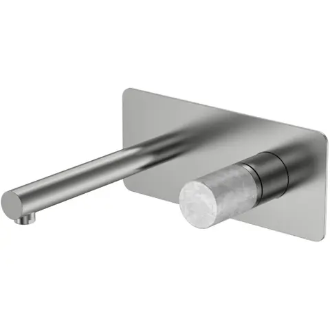 Boheme 125-NB-MR-GR Смеситель STICK из стены NICKEL BRUSH MRAMOR GREY