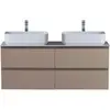 BelBagno KRAFT-1200-4C-SO-СO База под раковину подвесная с фрезерованными ручками по всей длине фасада с четырмя выкатн. ящ., Бежевый Мат., 1200x455x500
