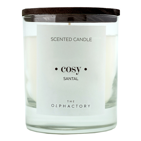 Свеча ароматическая the olphactory, cosy black, Сандал 40 ч