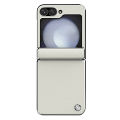 Чехол белого цвета от Nillkin для смартфона Samsung Galaxy Z Flip 6 5G и Flip 7 FE, серия CamShield Flip Leather Case