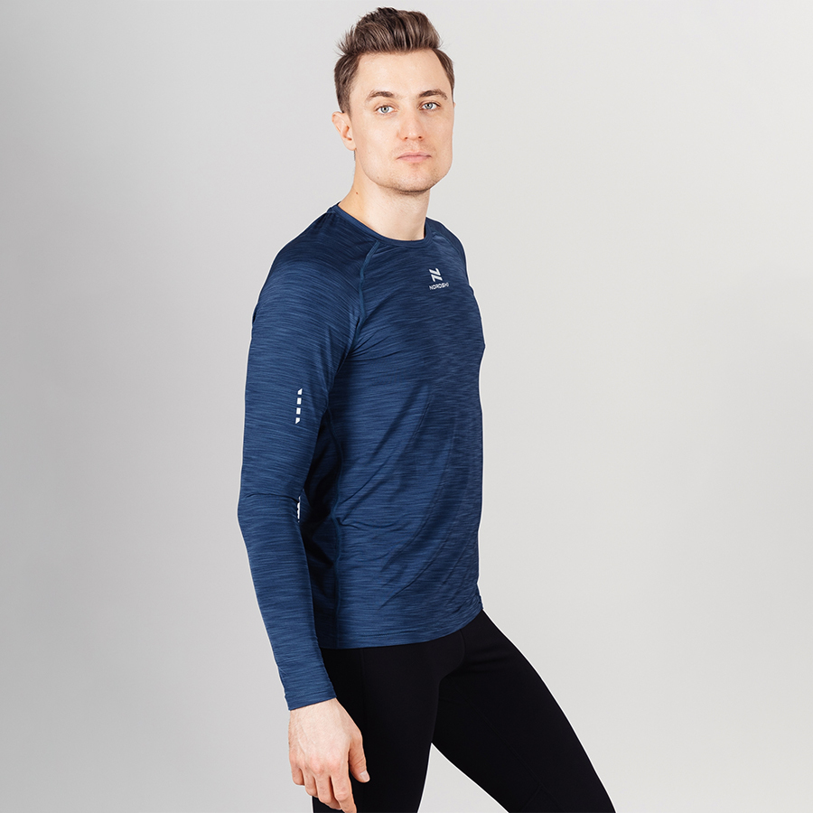 Nordski Pro футболка тренировочная мужская с длинным рукавом blue - 10