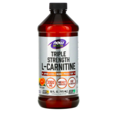 Now Foods, Sports, жидкий L-карнитин тройной силы, цитрусовый вкус, 3000 мг, 473 мл (16 жидких унций)