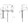 Gessi Rettangolo 20037#031 Смеситель для ванны на 3 отверстия, с переключателем, изливом 195мм и ручным душем, цвет: хром
