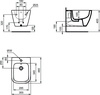 Ideal Standard i.life S T459301 Биде подвесное, с отверстием под смеситель, с отверстием перелива