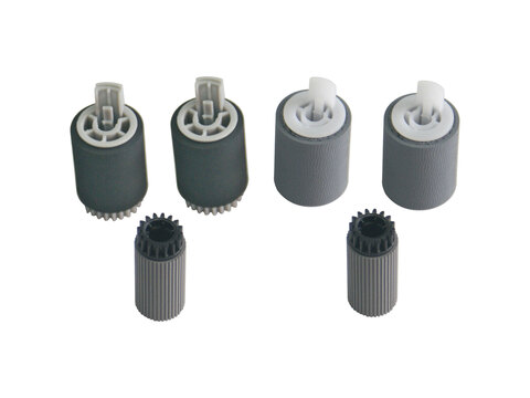 Запчасть подачи бумаги CET CET3986 FB6-3405, FC6-7083, FC6-6661, FC0-5080, FC5-6934 комплект роликов: ролик подхвата FB6-3405-000 (CET5010, серый с рифленой поверхностью) - 2 шт., ролик подачи FC6-7083-000 (CET5800, черный с текстурой 