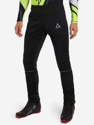 УЦЕНКА-Мужские лыжные штаны самосбросы Fischer Softshell Warm черные