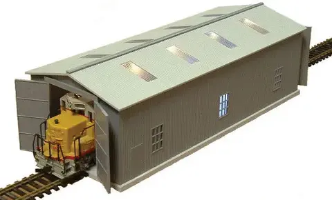 Локомотивное депо сквозное (склейка) N 1:160