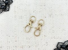 Карабин поворотный, р. 1х3,4 см, золото