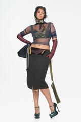 ZARA X JOHN GALLIANO АТЛАСНЫЙ ТОП, ОЛИВКОВЫЙ