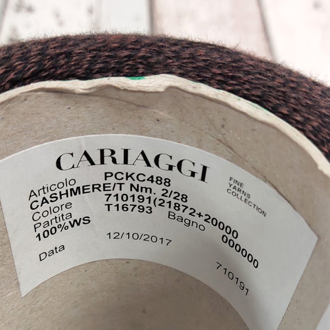 Кашемир 2/28 CARIAGGI CASHMERE 100 черно-коричневый, мулине