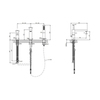 Gessi Rettangolo 20037#299 Смеситель для ванны на 3 отверстия, с переключателем, изливом 195мм и ручным душем, цвет: черный