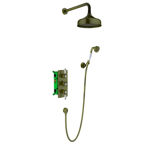 Timo Nelson SX-1391/02SM Душевая система встраиваемая с термостатом, цвет: бронза
