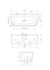 Cezares Metauro-Int-Wall METAURO-INT-WALL-180-80-60-B-W-MATT Акриловая ванна пристенная, цвет: чёрный