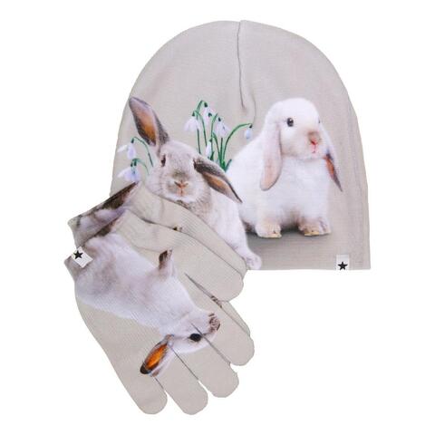 Комплект Molo (шапка, перчатки) Kaya Bunnies