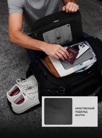 Картинка рюкзак для путешествий Ozuko 9834 Black - 23